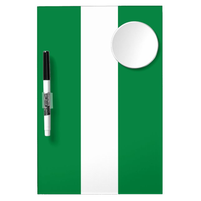 Nigeria flag dry erase board with mirror (Front)