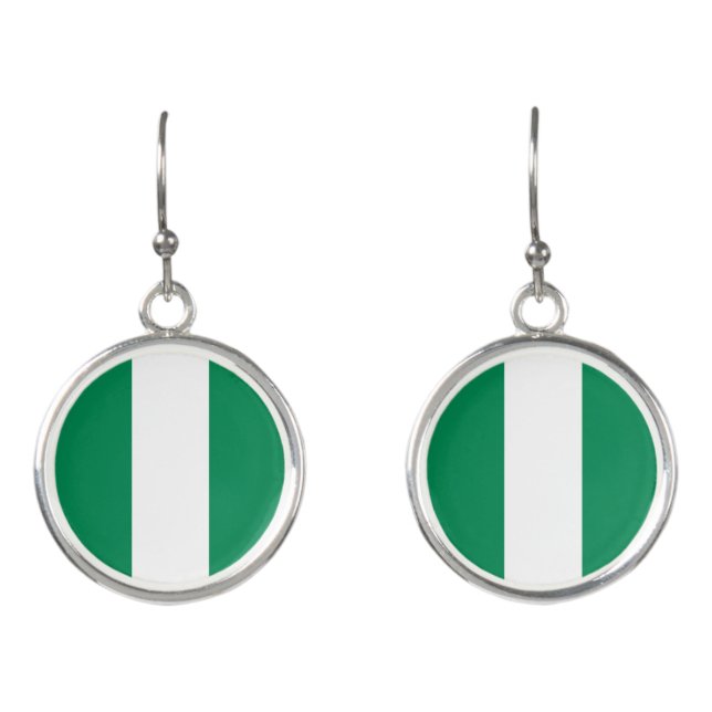 Nigeria Flag Earrings (Front)