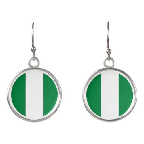 Nigeria flag earrings