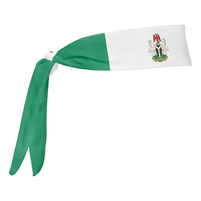 Nigeria Flag Elegant Patriotic Tie Headband (Rotate 270)