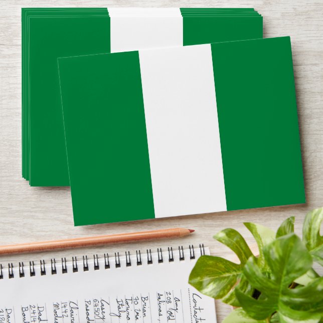 Nigeria flag envelope (Stacked)
