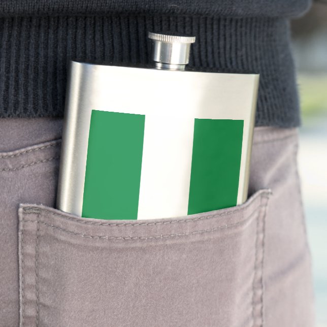 Nigeria flag flask (In Situ)