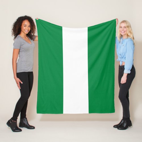 Nigeria flag fleece blanket