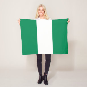 Nigeria Flag Fleece Blanket