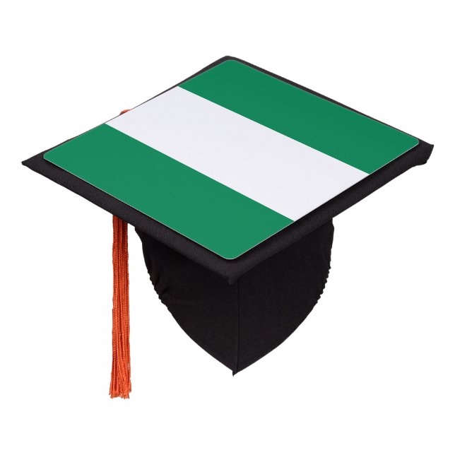 Nigeria Flag Graduation Cap Topper (Angled)