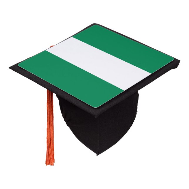 Nigeria Flag Graduation Cap Topper (Angled)