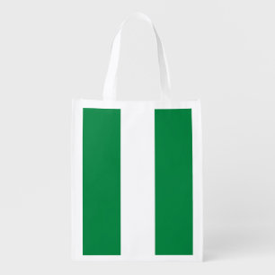 Nigeria flag grocery bag