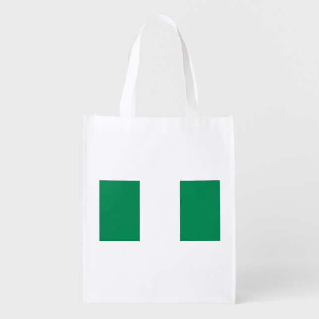 Nigeria Flag Grocery Bag (Front)