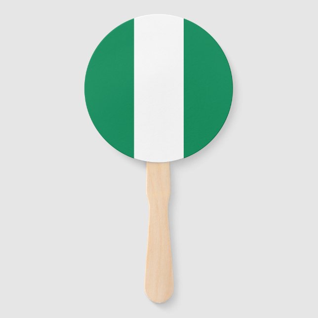 Nigeria Flag Hand Fan (Front)