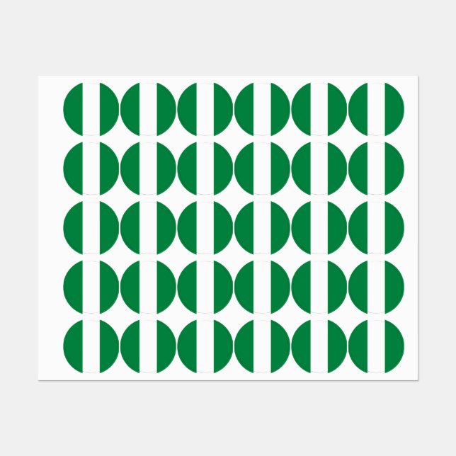 Nigeria flag labels (Sheet)