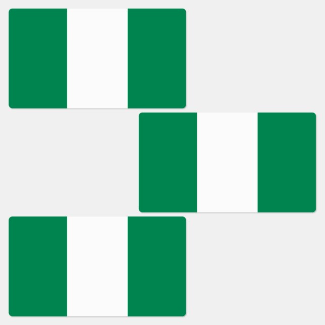 Nigeria Flag Labels (Group)