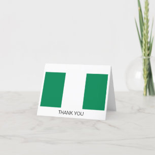 Nigeria Flag Letterpress Thank You Card