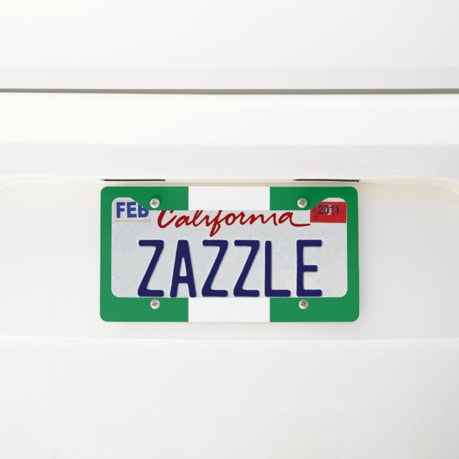 Nigeria flag license plate frame (On Car)