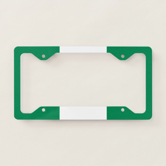 Nigeria Flag License Plate Frame (Front)