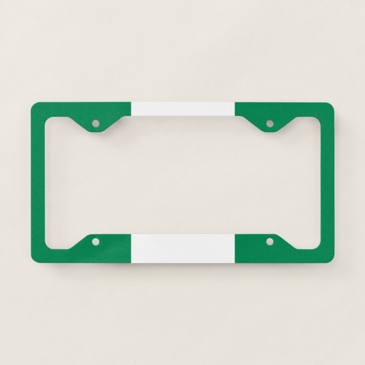 Nigeria Flag License Plate Frame | Zazzle