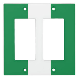 Nigeria flag light switch cover
