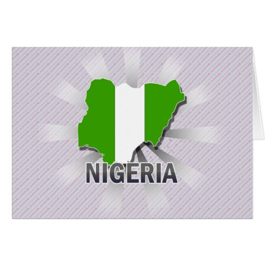 Nigeria Flag Map 2.0 Cards (Front Horizontal)