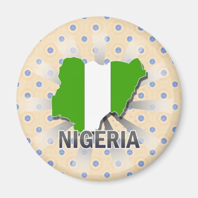Nigeria Flag Map 2.0 Magnet (Front)
