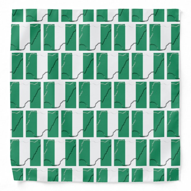 NIGERIA Flag Map Bandana (Front)