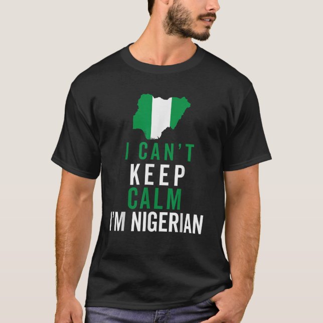 Nigeria Flag Map Men Women Nigerian Pride Roots He T-Shirt (Front)