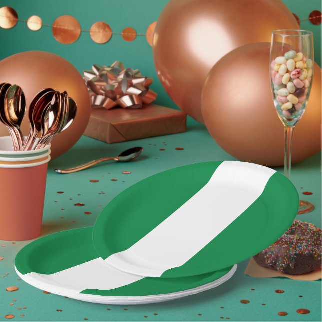 Nigeria flag paper plates (Multi)