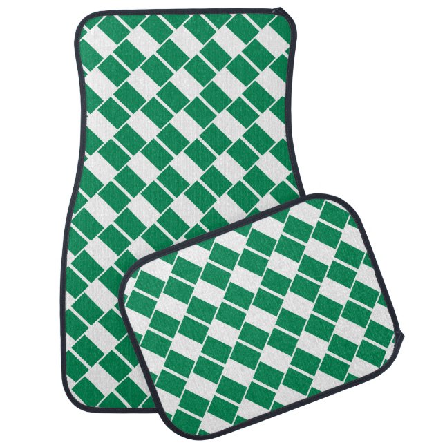 NIGERIA Flag Patriotic Car Floor Mat (Set)