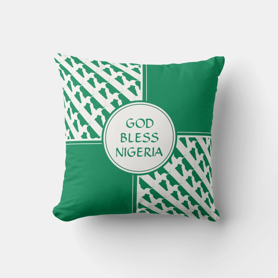 NIGERIA Flag Patriotic Nigerian Naija Throw Pillow Zazzle