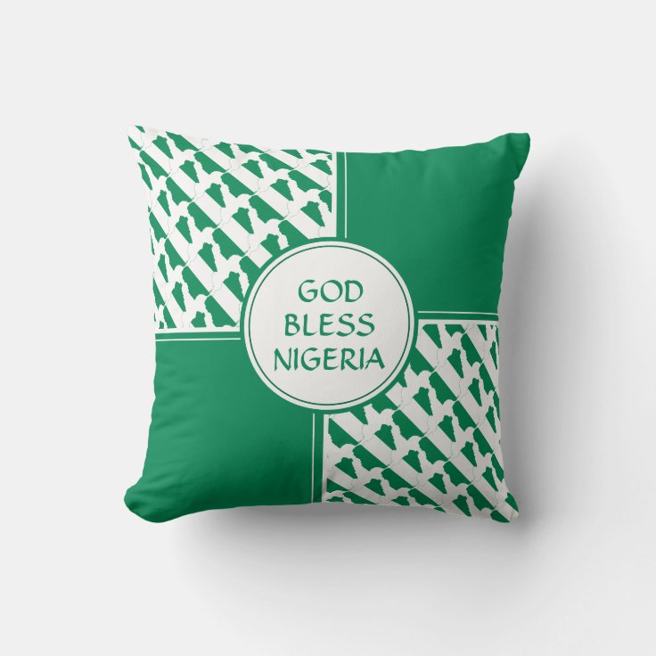 NIGERIA Flag Patriotic Nigerian Naija Throw Pillow Zazzle