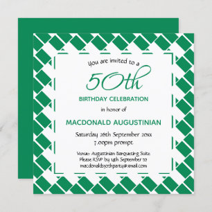 NIGERIA FLAG Personalized 50th Birthday Invitation