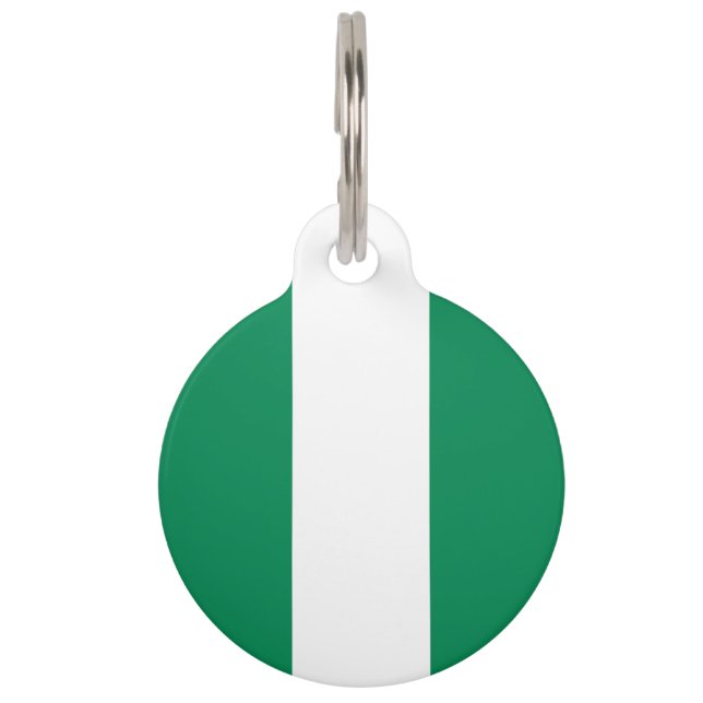 Nigeria Flag Pet ID Tag (Back)