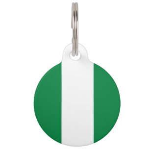 Nigeria flag pet ID tag