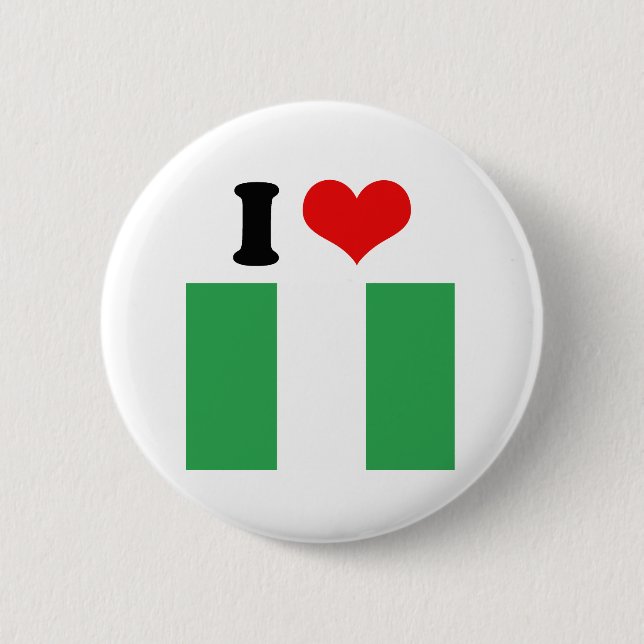 Nigeria Flag Pinback Button (Front)