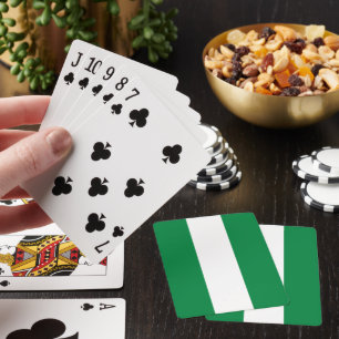 Nigeria flag poker cards