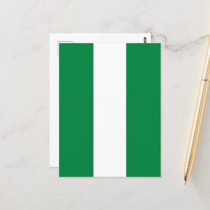 Nigeria flag postcard