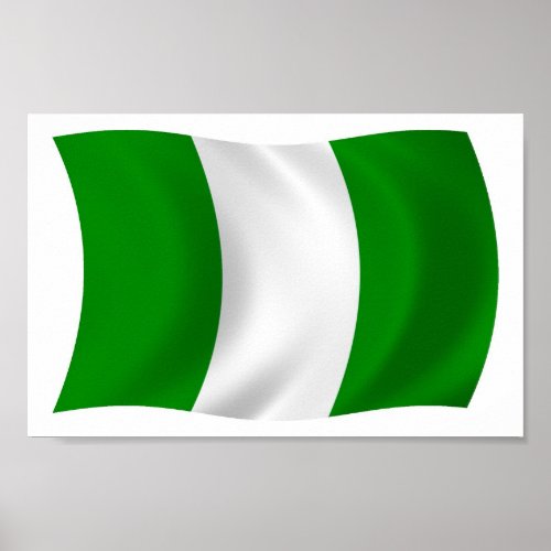 Nigeria Flag Poster Print
