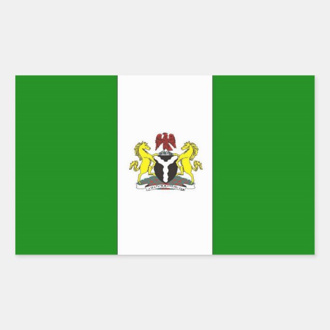 Nigeria Flag Rectangular Sticker (Front)