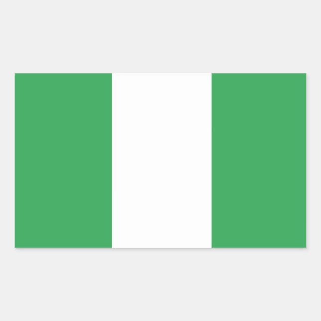 Nigeria Flag Rectangular Sticker (Front)