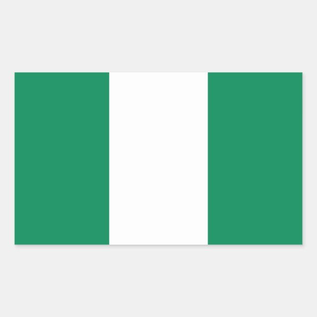 Nigeria Flag Rectangular Sticker (Front)
