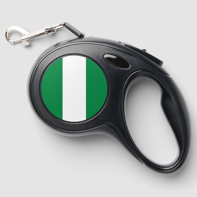 Nigeria flag retractable pet leash  (Front)
