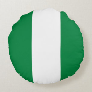 Nigeria flag round pillow