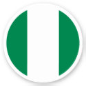 Nigeria Flag Round Sticker
