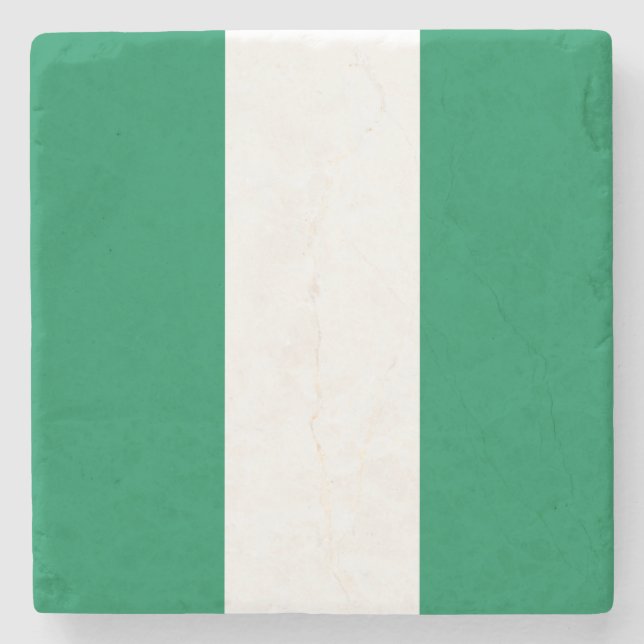 Nigeria Flag Stone Coaster (Front)