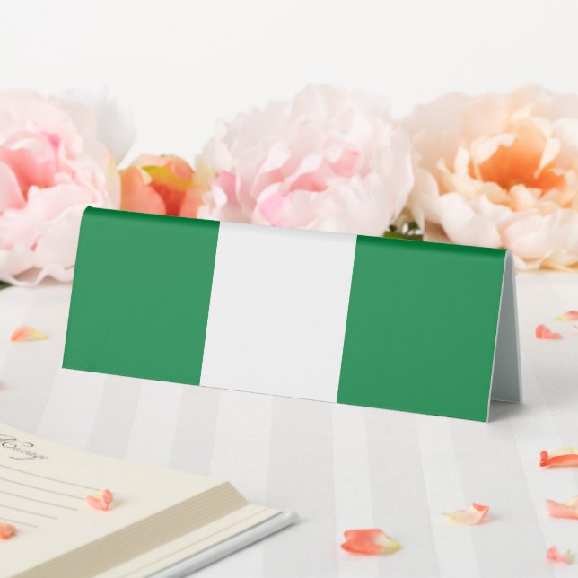 Nigeria flag table tent (In SItu (Wedding))