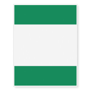 Nigeria Flag Temporary Tattoos