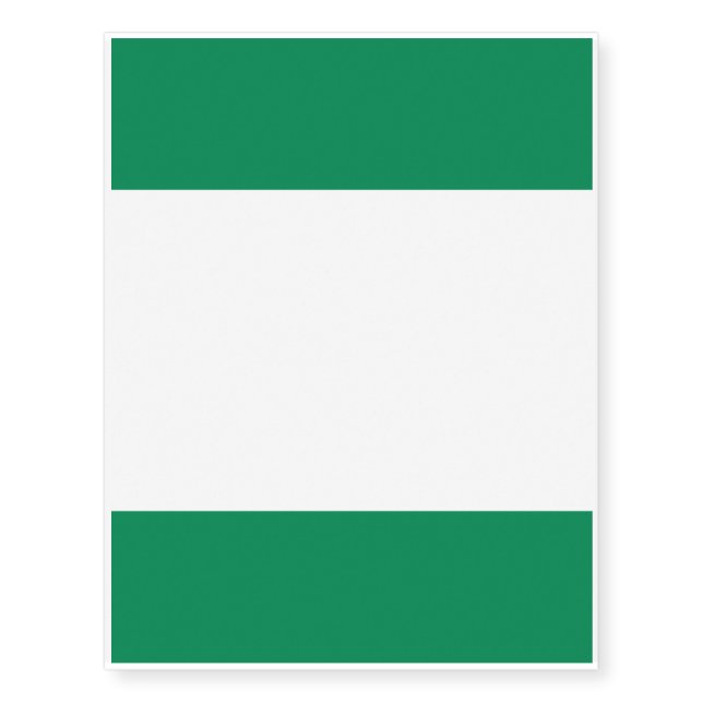 Nigeria Flag Temporary Tattoos (Front)