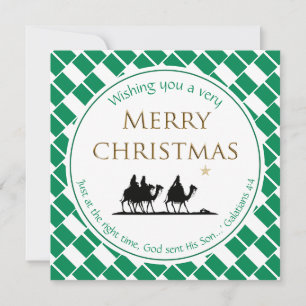 NIGERIA FLAG Three Wise Men NIGERIAN Christmas Holiday Card