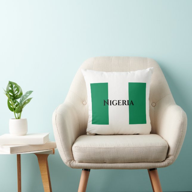 Nigeria Flag Throw Pillow (Chair)