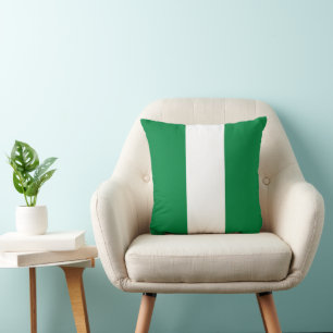 Nigeria flag throw pillow