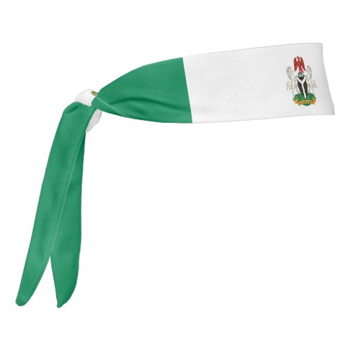 Nigeria Flag White Green Coat of Arms Tie Headband