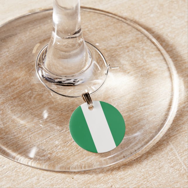 Nigeria flag wine charm (In Situ)